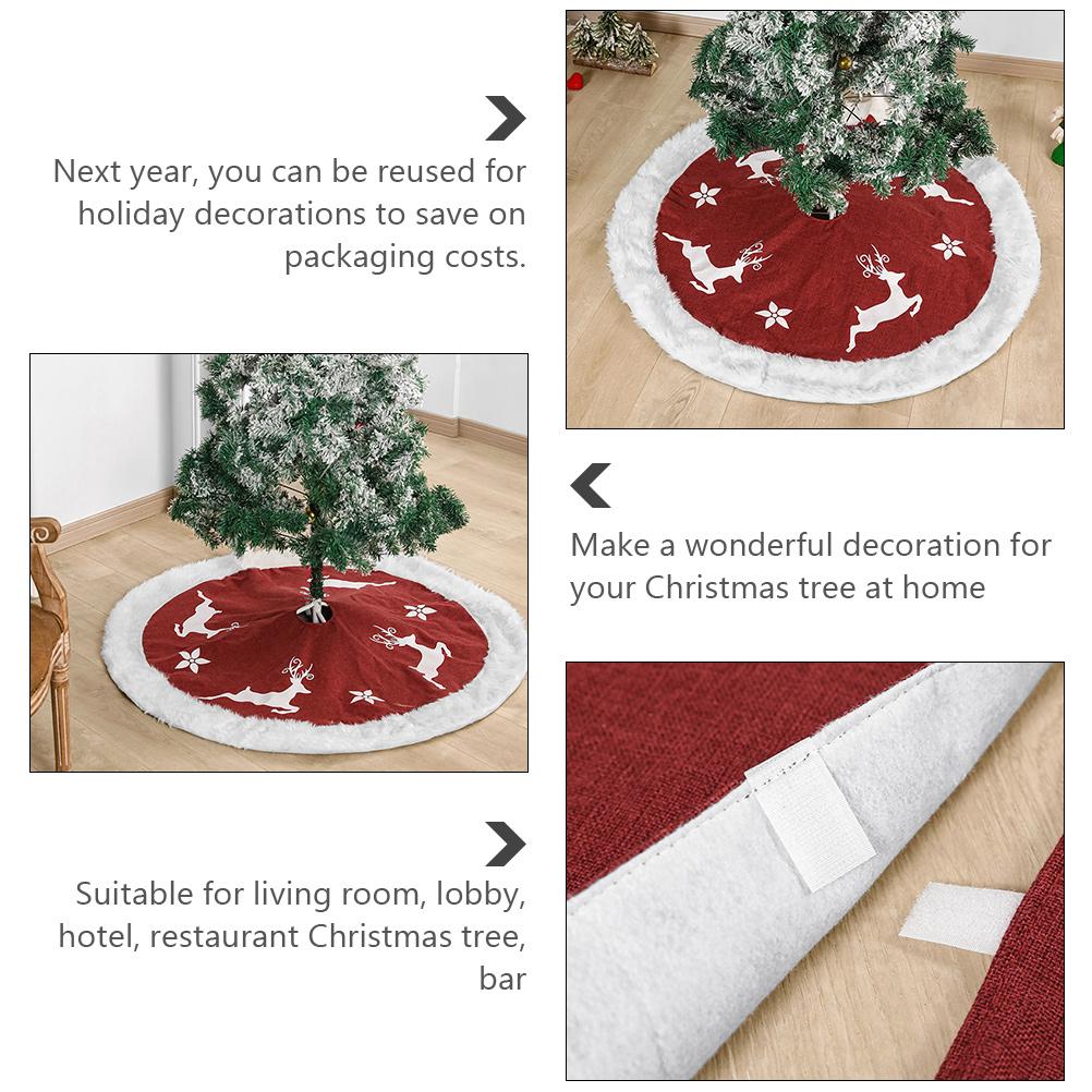 Rug Area Rugs Christmas Tree Skirt Party Supply Decoration Bottom Floor Mat Stylish