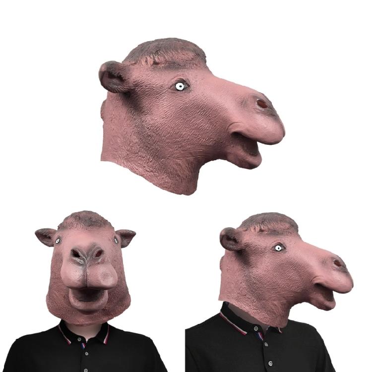 Halloween Costume Camel Head Party Mask Animal Cosplay Latex Mask Camel Mask