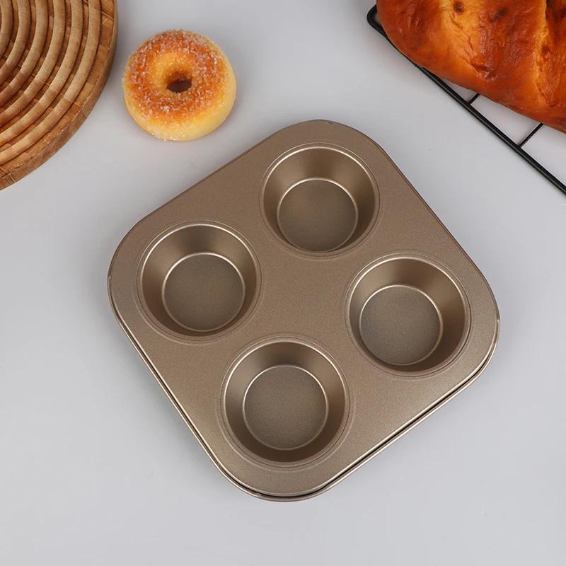 Molde para Magdalenas de 4/6/12 Tazas Bandeja para Muffins Molde para Magdalenas Molde para Muffins Molde para Hornear de Acero al Carbono Utensilios de Cocina Antiadherentes Molde para Pasteles de Microondas