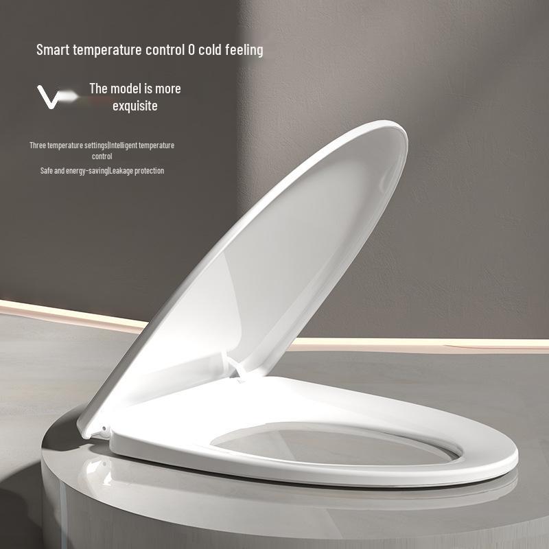 Smart Heated Toilet Seat Cover with Automatic Flip-Up and Foam Shield