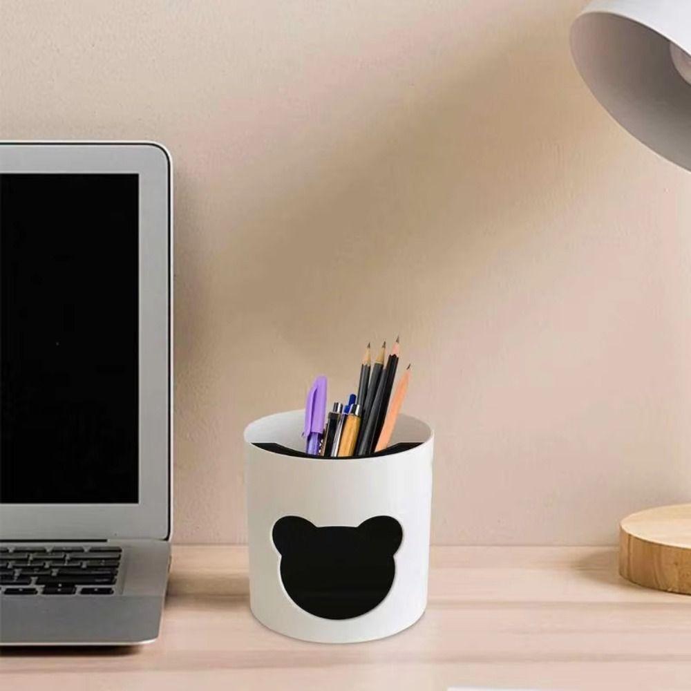Large Capacity Pencil Cup Pot Cute Desktop Storage Organizer Plastic Desk Pen Holder Home