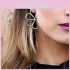 Trendy Hollow Geometric Earrings Alloy Material Fashion Jewelry For Women
