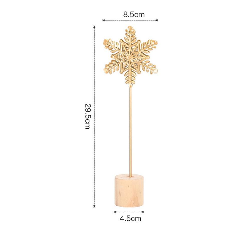 Snowflake Ornaments, Nordic Style Wooden Round Bottom Creative 3d Wrought Iron Snowflake-shaped Decoration, Living Room Cabinet Home Furnishings
