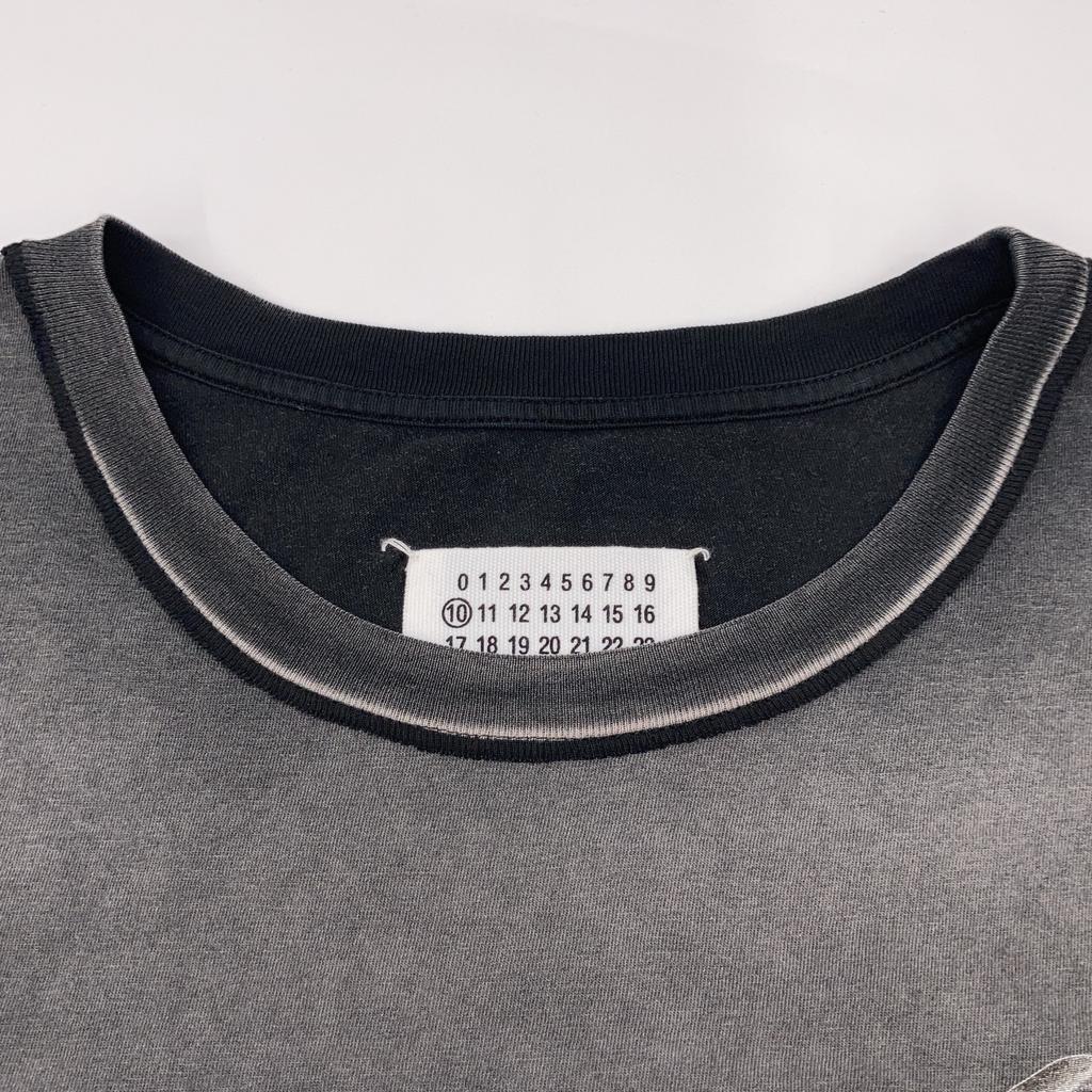 Maison Margiela S50GC0670 Barbu Logo Gradation T-shirt tops XS grayUsed