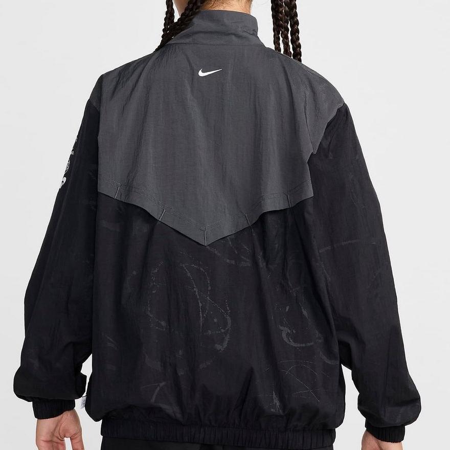 Nike x Futura Womens Breaking Windrunner Jacket (Asia Sizing) Black/Anthracite Unisex Streetwear HF6069010