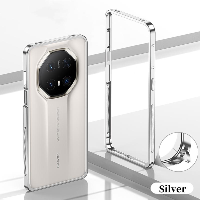 Luxury Metal Bumper Case For Huawei Mate 70 Pro+ / Pro / RS / 70 Aluminium Frame Protective Cover & Metal Lens Protection Film