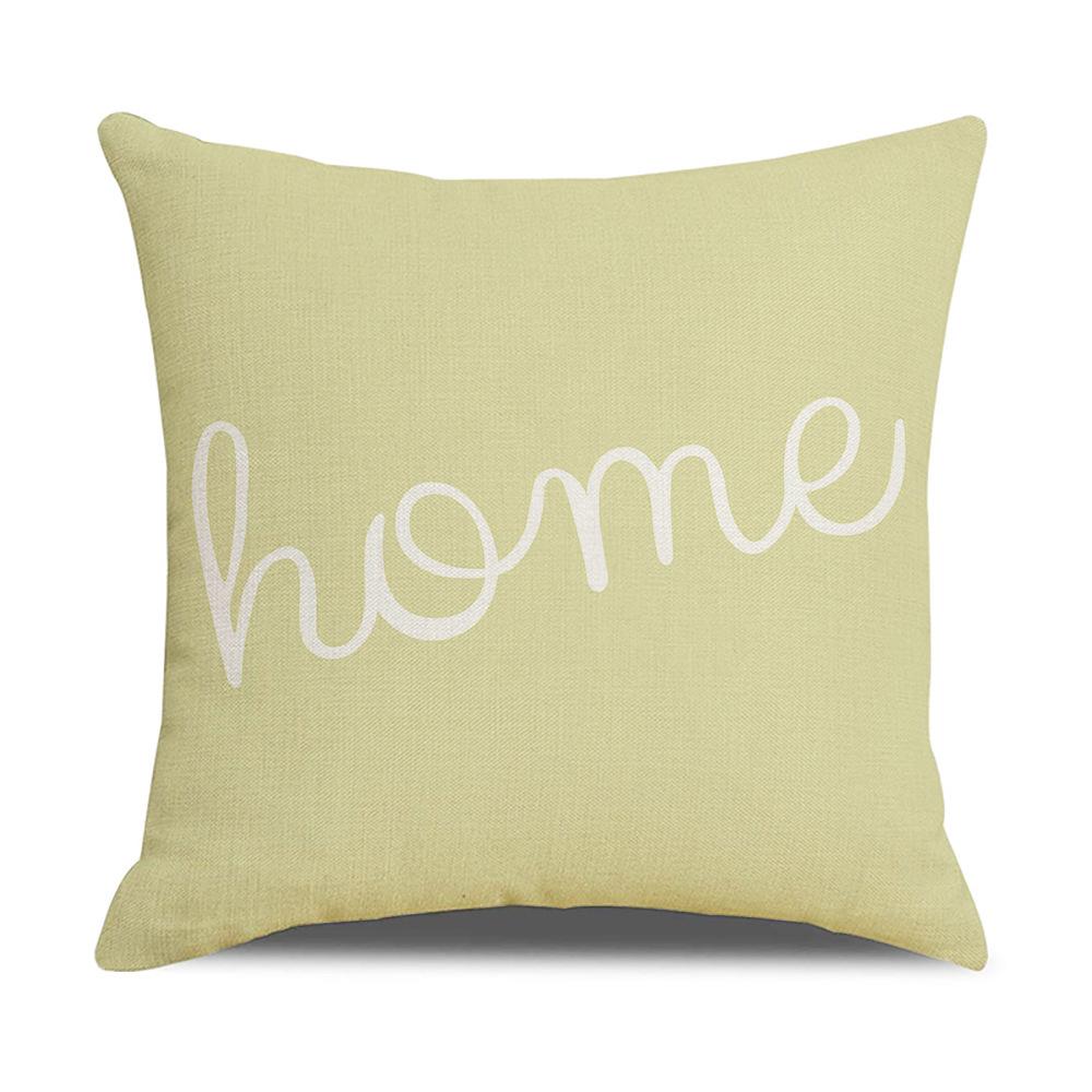 Nordic Simple Pillow Ins Blue Geometric Linen Cotton and Linen Sofa Car Polyester and Linen Pillow Cushion Cover