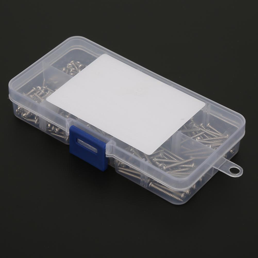 400pcs M2.2 Stainless Steel High Strength Self Tapping Screws Assortment Kit