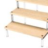Acrylic Display Riser Shelf Organizer Showcase Fixtures Storage Wood Stand for Doll Figure