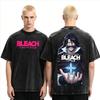 2026 Summer Bleach Anime Printed Washed T Shirt Y2k Unisex Gothic Hip Hop Punk Tshirt Retro Vintage Graphic Oversized T Shirt
