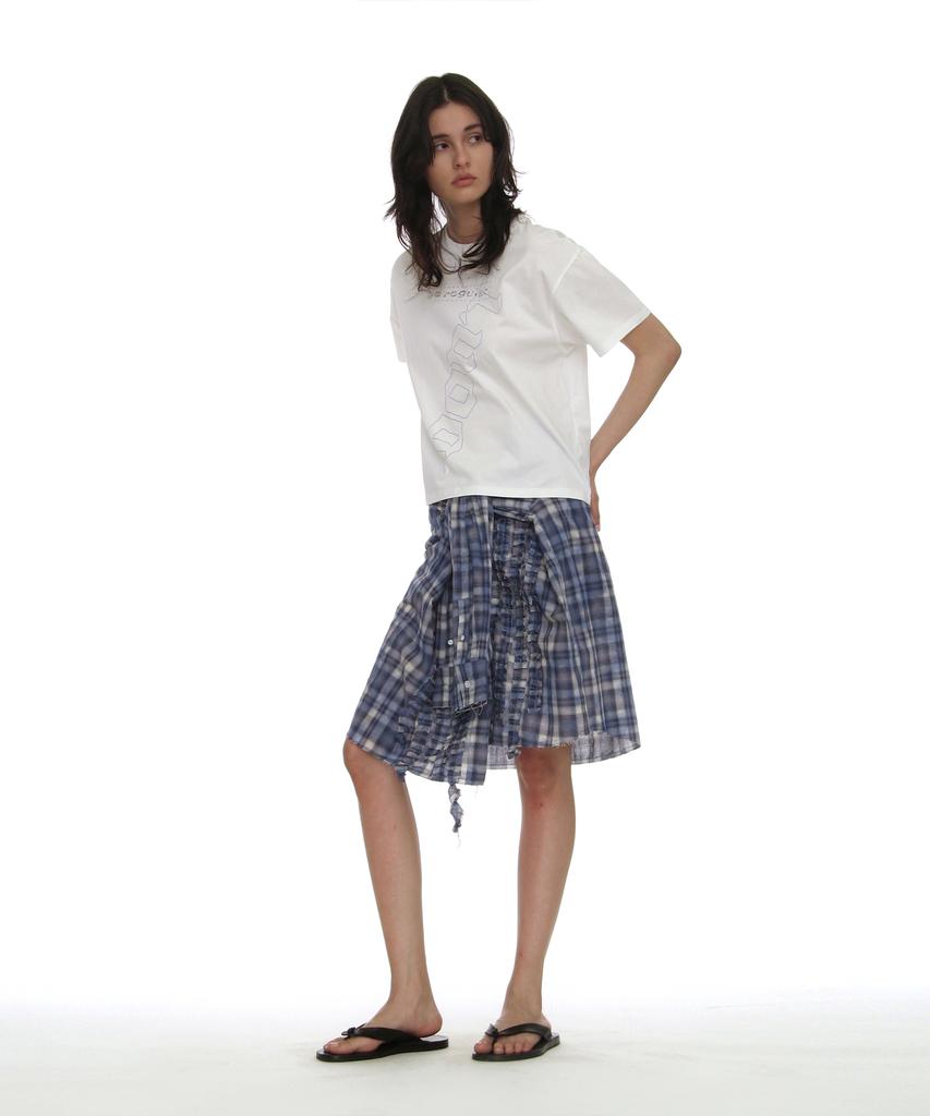 PARTIMENTO WOMEN Dbr Print Regular Tee_White