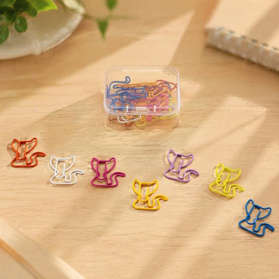 Cute Book Markers for Readers 20PCS Shaped Paper Clips, Bone/Duck/Dog/Cat Shape, Decorative Funny Bookmarks Students Metal Fasteners Office And School