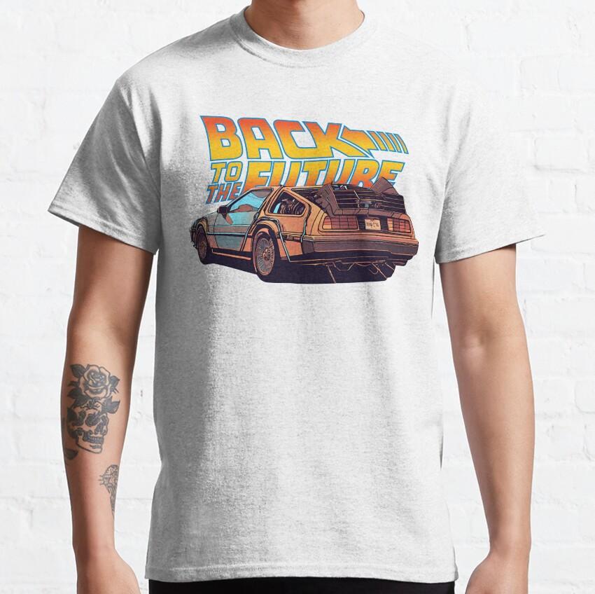 Back To The Future 80s bttf movies time travel vintage future time machine vintage travel 100 cotton printed plus size t shirt S