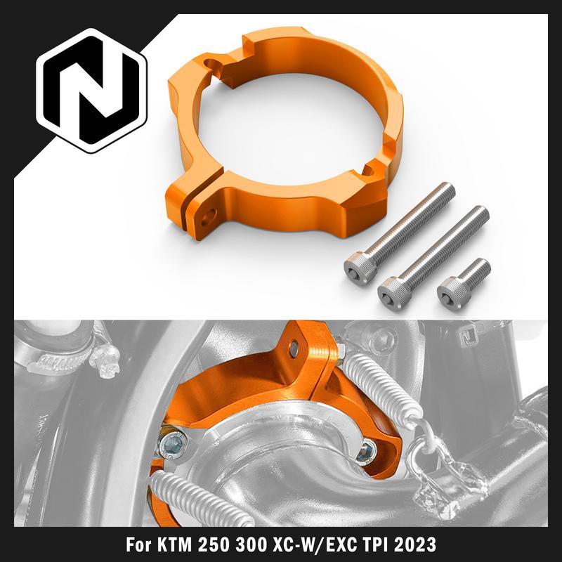 NICECNC For KTM EXC 300 250 300 XCW EXC TPI 2023 XC SX XCW Six Days TPI 2017-2022 Exhaust Tip Muffler Pipe Clamp Flange Guard