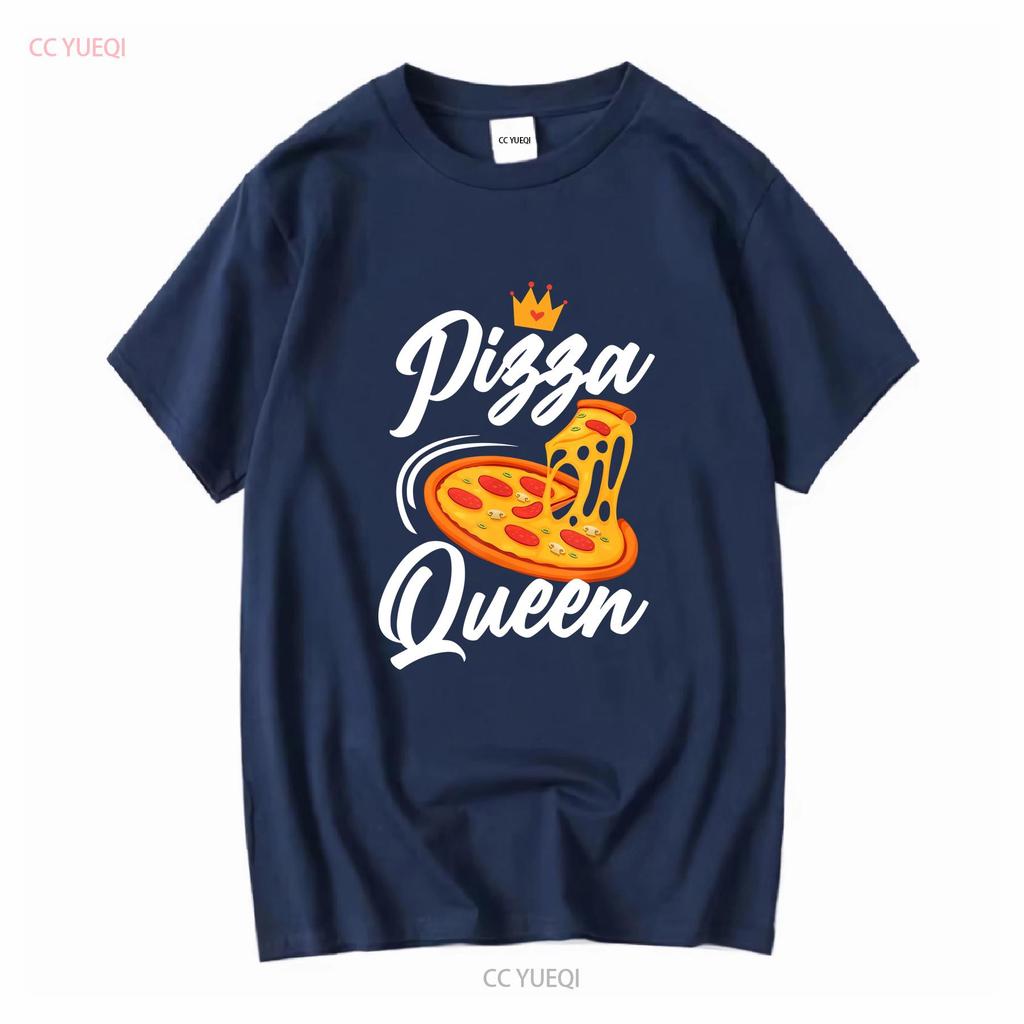 NEUES LIMITIERTES Damen Pizza Queen Girl Liebt Lustiges T-Shirt Größe S 3XL vintage gewaschen vielseitig Streetwear Designer Kleidung Mode