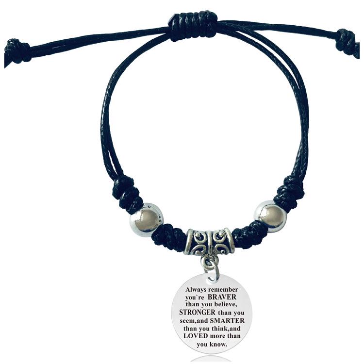 Stainless Steel Engraved Bracelet - Perfect Christmas Gift for Parents or Lovers