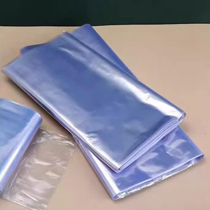 100pcs Multi Specification Durable PVC Heat Shrink Film Cylindrical Transparent Plastic Packaging Film Suitable for Shoe, Clothing/toy/gift Packaging
