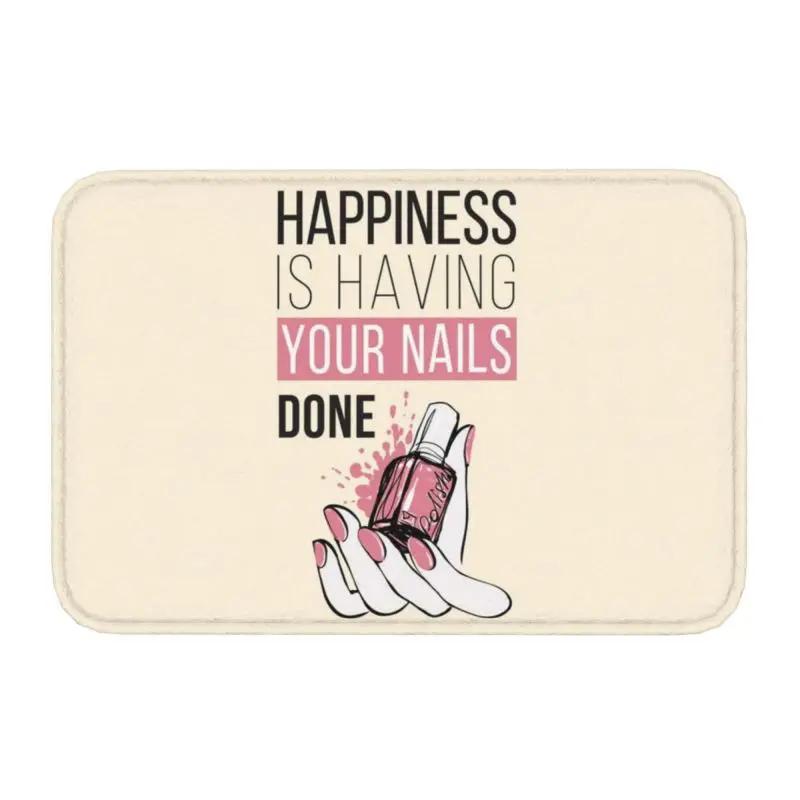 Nails Polish Eat Sleep Repeat Front Door Floor Entrance Mat Outdoor Tech Funny Quotes Bathroom Kitchen Doormat Garage Carpet Rug
