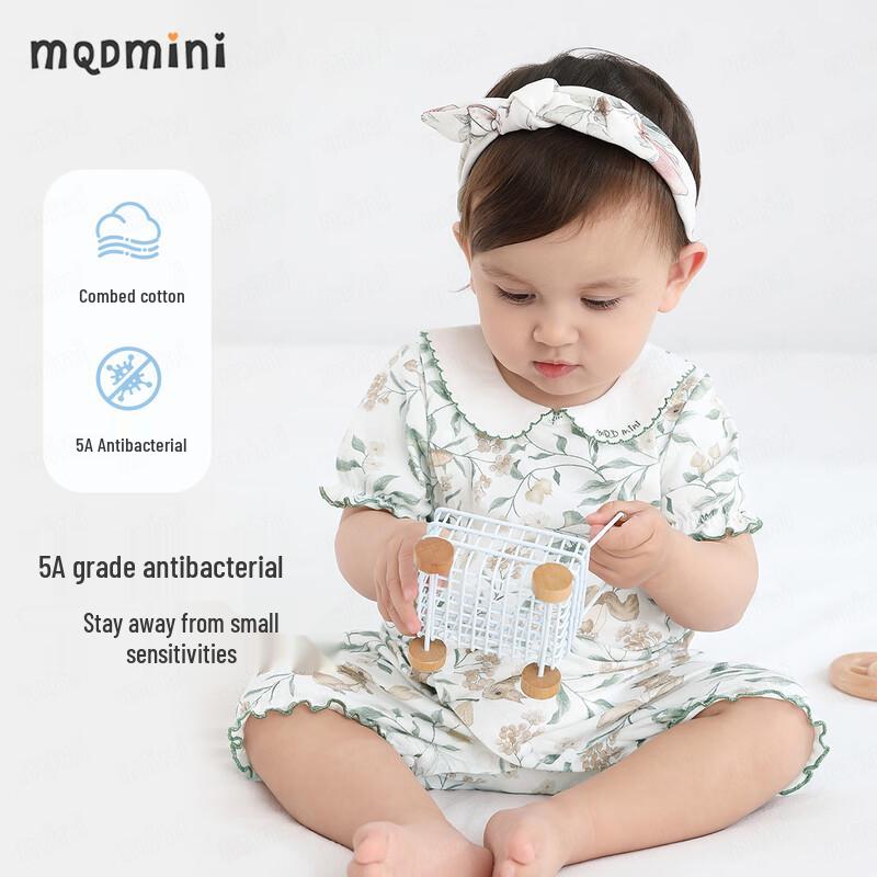 

MQDMINI Infant Short Sleeve Cotton Romper 80cm
