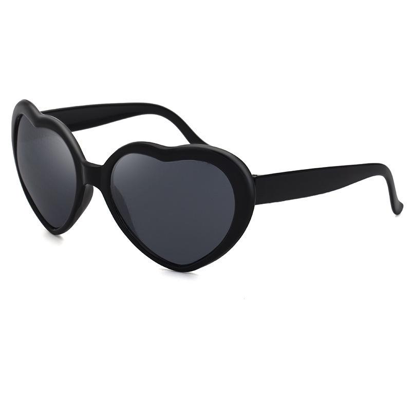 Heart Effect Night Glasses - Trendy Peach Heart Sunglasses for Women Inspired by Douyin Influencers