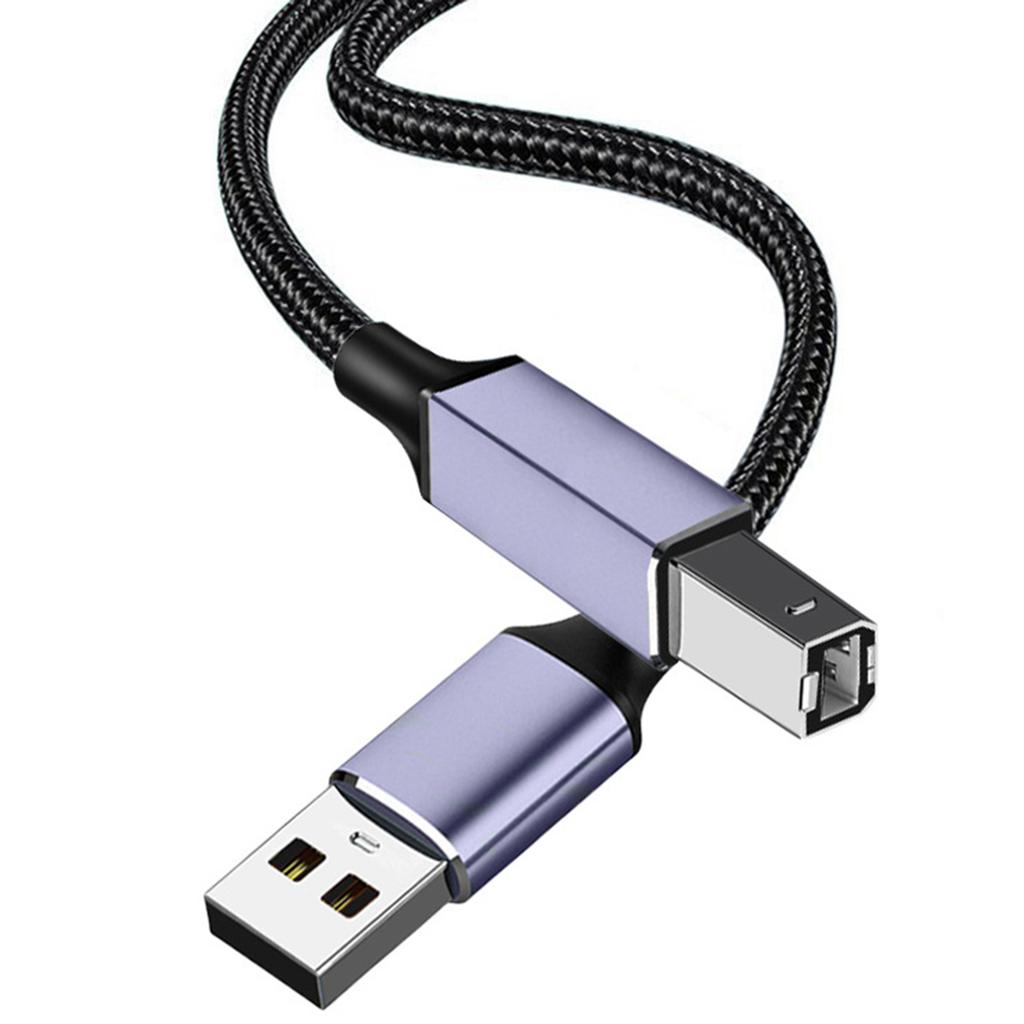 USB 2.0 to Standard B Type Printer Scanner Hard Disk Cable for Printers Scanners and MIDI Controllers