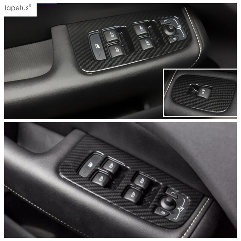 Dashboard AC Air / Window Lift / Handle Bowl / Head Lamp Cover Trim Carbon Fiber Interior Accessories For VOLVO XC60 2018 - 2024