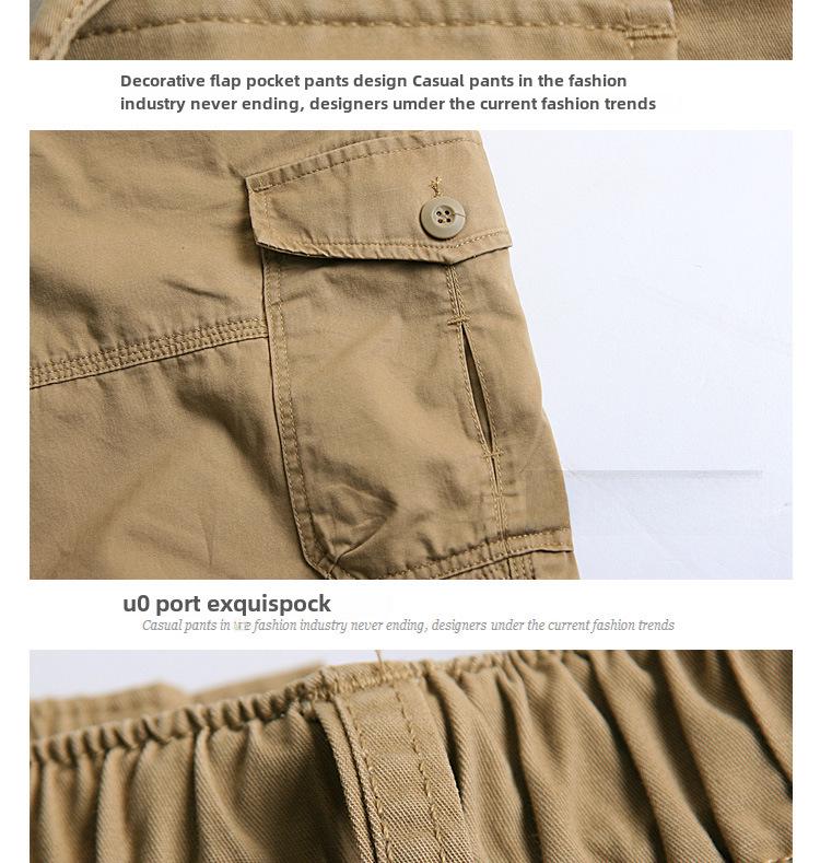 Herren Sommer Baumwoll-Overall mit lockerer Passform, mehreren Taschen und mittellangen Shorts für die Freizeit im Freien