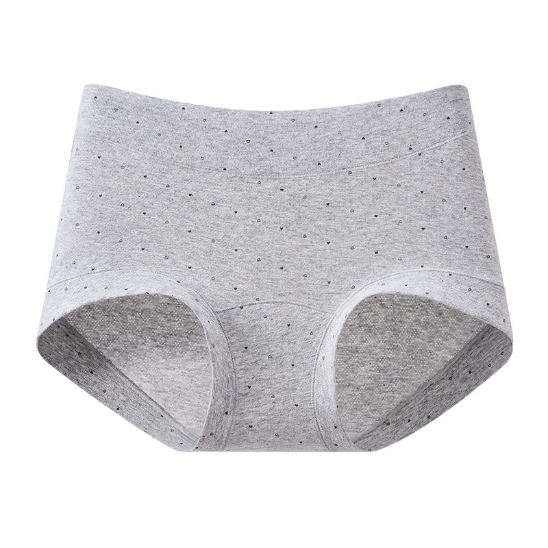 Plus-size Women's Spring and Summer Floral Cotton Extended Crotch High Waist Breathable Flat Angle Briefs