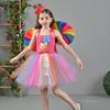 Rainbow Tutu Dress Cute Chicas Sweet Lollipop Cosplay Dress Up Purim Festival Celebration Costume Candy Design Enfant Clothes
