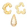 4Pc/set Vintage Geometric Clip Earring Women Trendy Glossy C Shape No Piercing Fake Cartilage Ear Cuff Jewelry Accessories