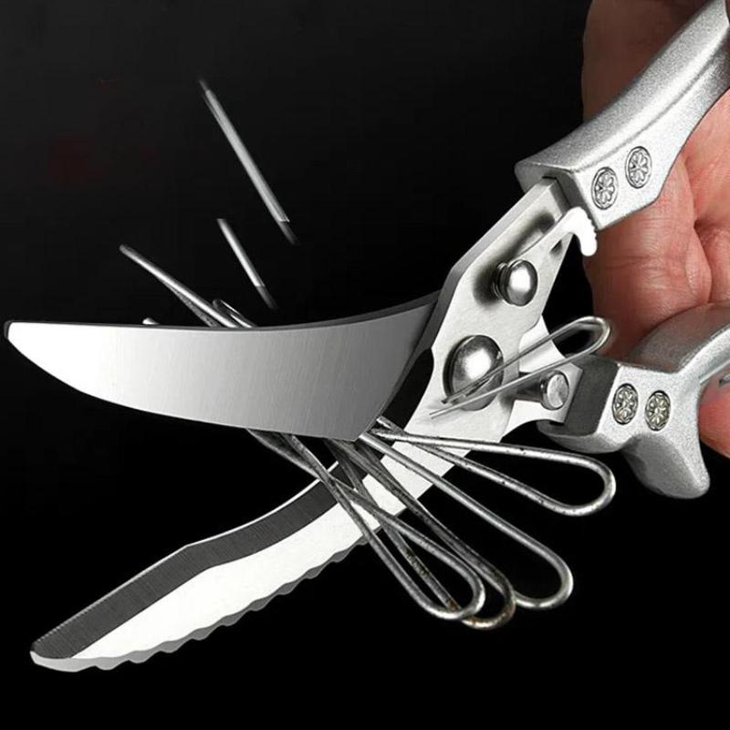Heavy Duty Stainless Steel Kitchen Scissors Shears Cutter Professional Chicken Bone Meat Fish Turkey Vegetables Scissors