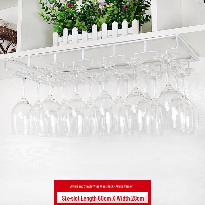 Upside-Down Red Wine Glass Rack for Hanging in Cabinets