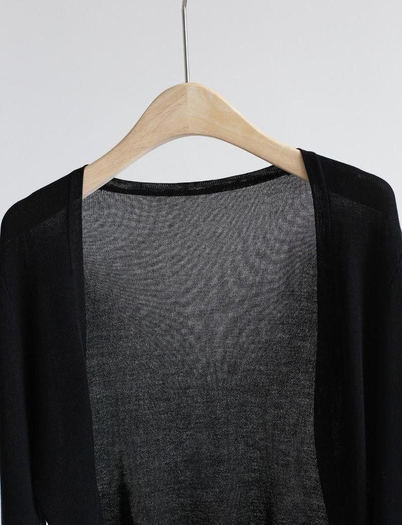 Women's Ice Silk Sunscreen Cardigan and Camisole Dress Set - Long Sleeve, Lightweight Shawl, Thin Knit Cover-up.