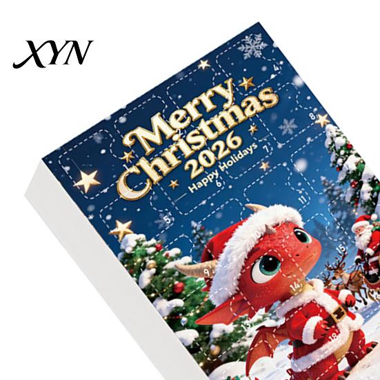 Creative Holiday Gifts for Kids 2026 Dragon Advent Calendar, 24 Days Funny Baby Figures Christmas Countdown Acrylic Hanging Decorations 2D Cartoon