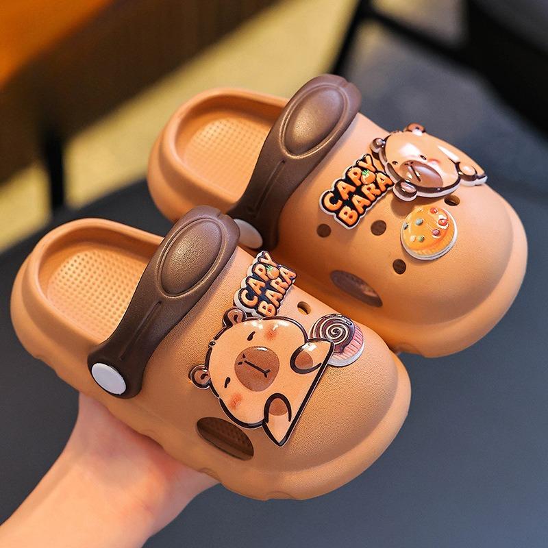 Slippers Boy Shoes, Girl Shoes, Anti-slip and Breathable Outerwear Beach Slippers with Holes