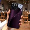 Purple Black Sparkle Curve Starlight Pattern Tempered Glass Black Phone Case For Samsung Galaxy S25 S24 S23 Ultra Plus FE Cover