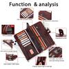 CONTACT'S Genuine Leather Wallet Long Clutch Bag For Women Zipper Phone Pocket Coin Purse Quality Card Holder
