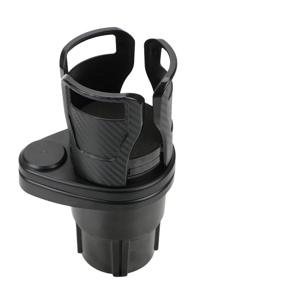 URANGE ABS Luxury Multi-Function Car Front Seat Water Cup Holder Double Layer Storage One Minute Two Rotating New Condition