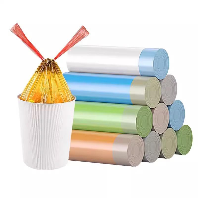 75-piece Drawstring Garbage Bags, Sealed Garbage Bags, Household Hand-held Black Thickened Large Kitchen Plastic Bags