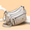Leather Bag for Women Large Capacity Trendy Shoulder Bag Solid Color Bag