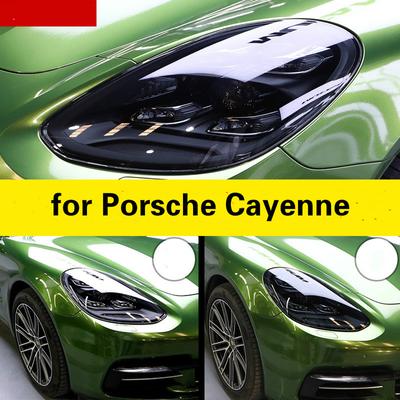 For Porsche Cayenne Accessories TPU Blackened Headlight Film Scratch Repair Protective Film Invisible Transparent Foil Sticker