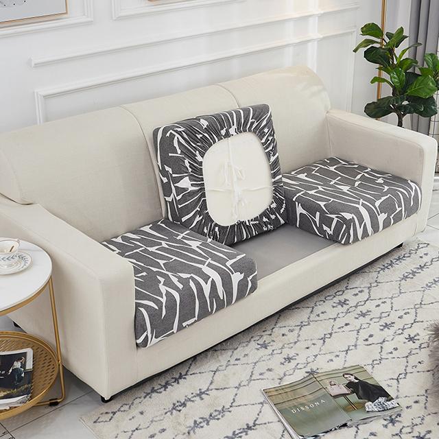 

Printed Stretch Sofa Cushion Covers Replacement Furniture Protector Slipcover for Couch Chair Seat Normal Size (S)-1pc