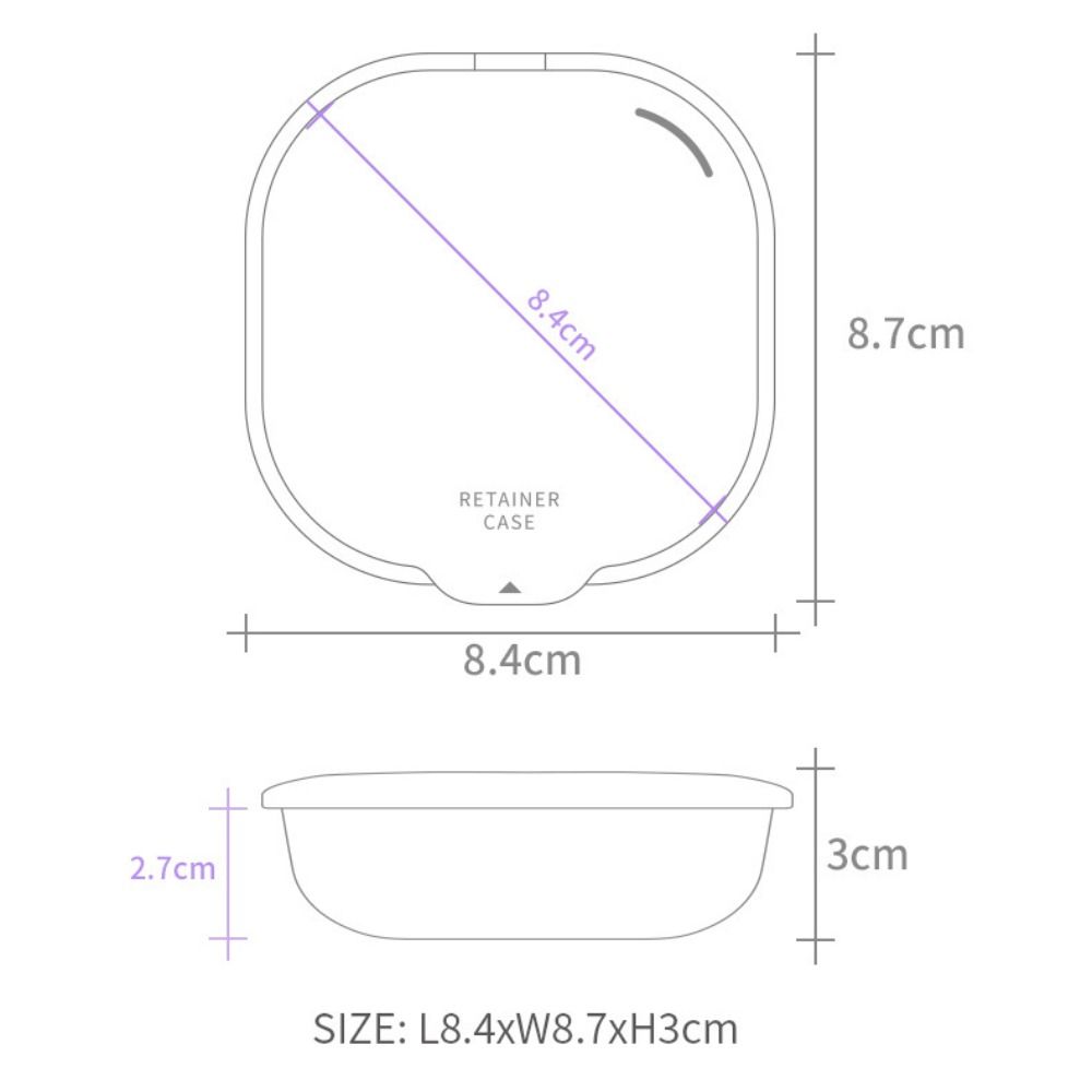Travel With Mirror Braces Box Cleaning Box Soak Box Orthodontic Retainer Case Draining Mouthguard Case