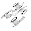 4pcs/set Car Outside Door Handle Bowl Cover Trim for MG ZS 2017-2018 Silver Chrome Car
