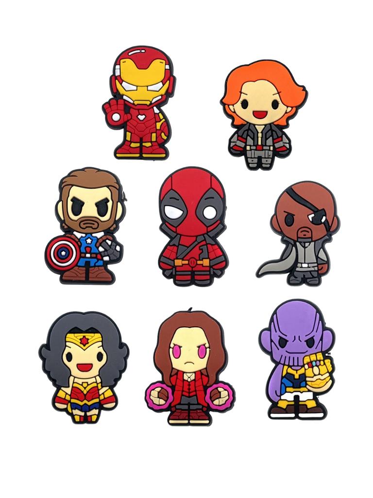 Джибитсы Марвел Marvel 8 шт аксессуары крокс украшение