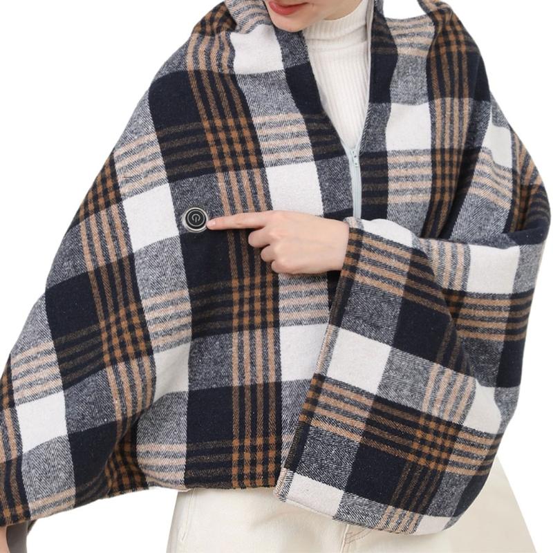 

Electric Warming Scarf With Overheat Protections Lightweight Wearable Design Shawl Shoulder Wrap For Travel Office кофейный
