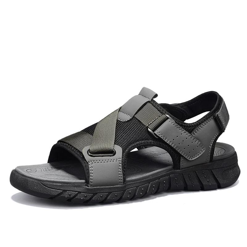 

Мужские сандалии 2024 Летние сандалии для мужчин Повседневные пляжные сандалии Мужские Легкие Уличные Повседневные Летние туфли Серые Зеленые 38 серый