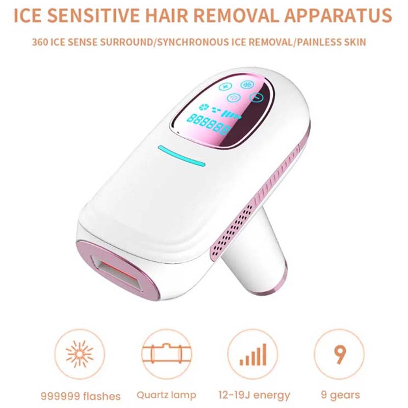 Portable Facial Body IPL Laser Hair Removal Machine Best Ice Cool Permanent Handset 999999 Fast Flashes IPL Epilator at Home