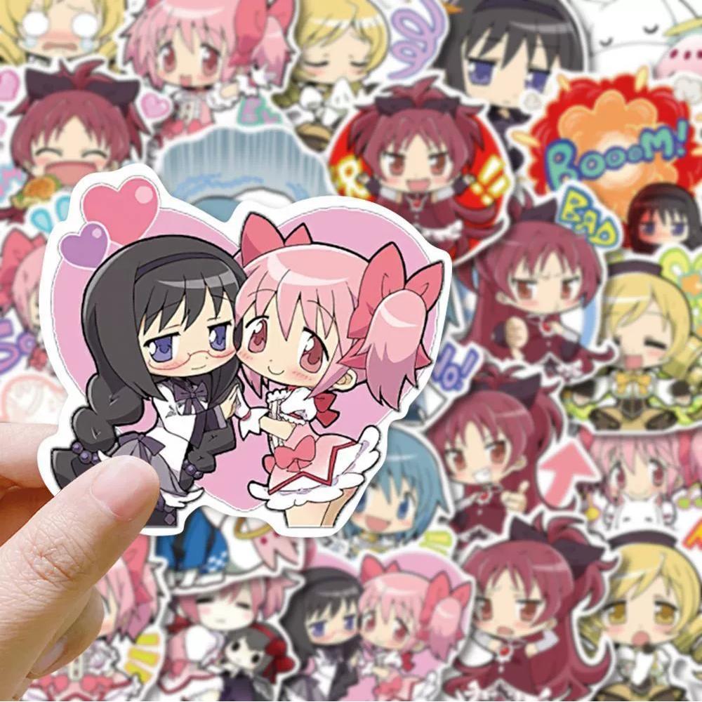 10/30/48pcs Anime Puella Magi Madoka Magica Stickers Kawaii Graffiti Decals DIY Notebook Luggage Scrapbook Cute Cartoon Sticker