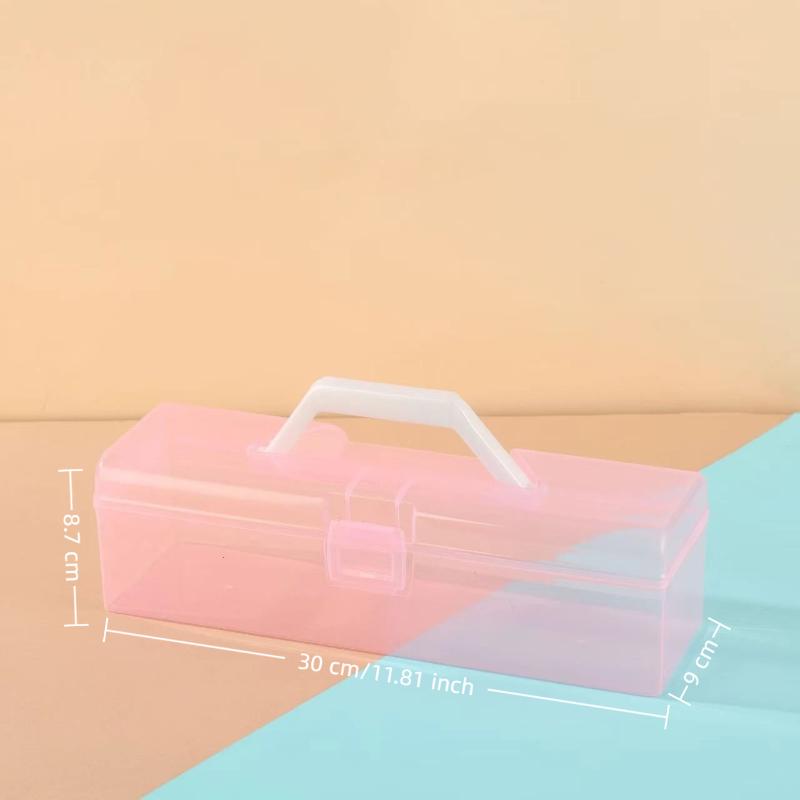 Multifunctional Hardware Tool Organizer Transparent Screw Storage Case With Handle Tools Dustproof Storage Box Large Capacity